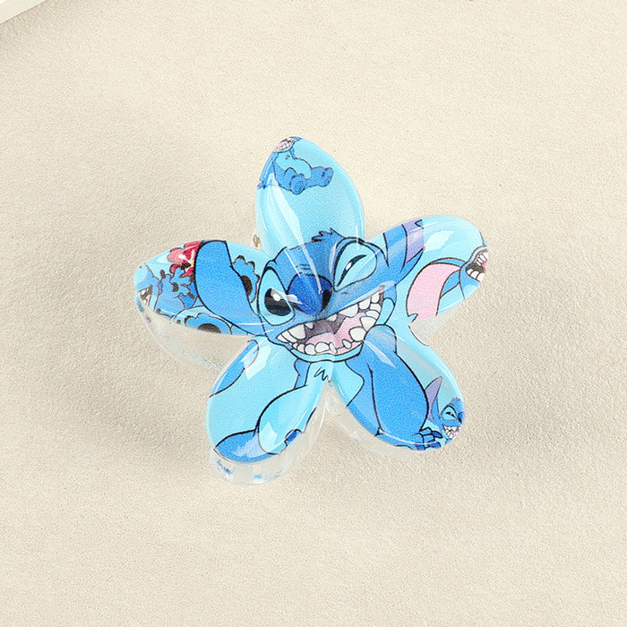 Wholesale Frangipani Printed Plastic Hair Clips