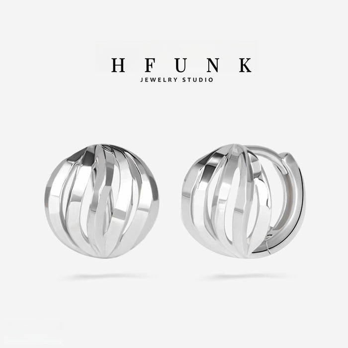 Wholesale Retro Hollow Ball Earrings Gold Copper Fashion Accessory For Women Stylish Party Gift
