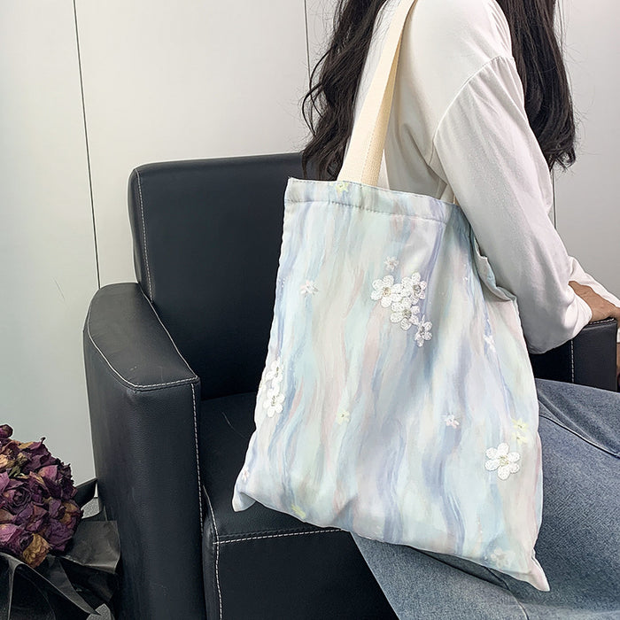 Wholesale Artistic ink painting canvas bag shoulder bag handbag vest bag