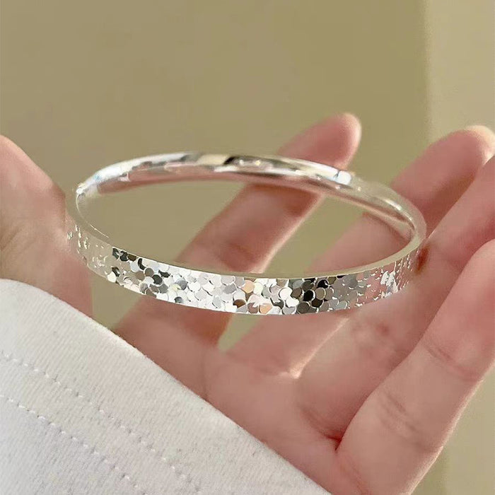 Wholesale Bracelet Women's Fashion Versatile Smooth Solid Silver Bracelet Bracelet Bracelet