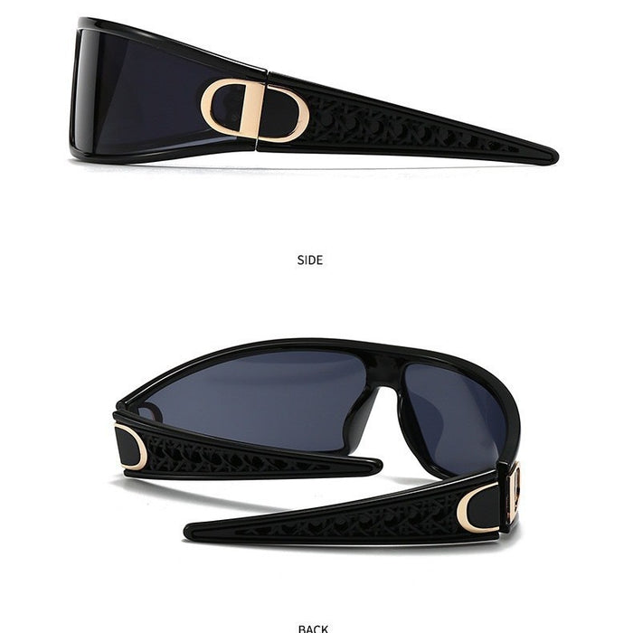 Wholesale New headband sunglasses with high-end feel, internet celebrity fashion, photo taking, concave design, sunglasses with anti purple thread