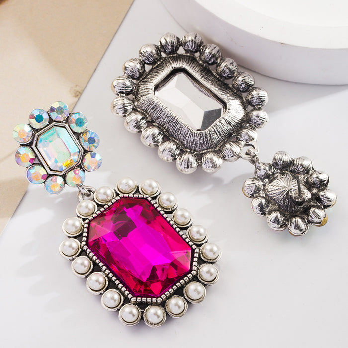Wholesale Colorful diamond statement earrings
