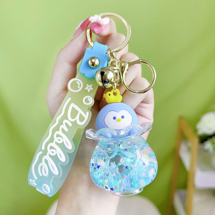 Wholesale Acrylic Quicksand Doll Keychain JDC-KC-YanG033