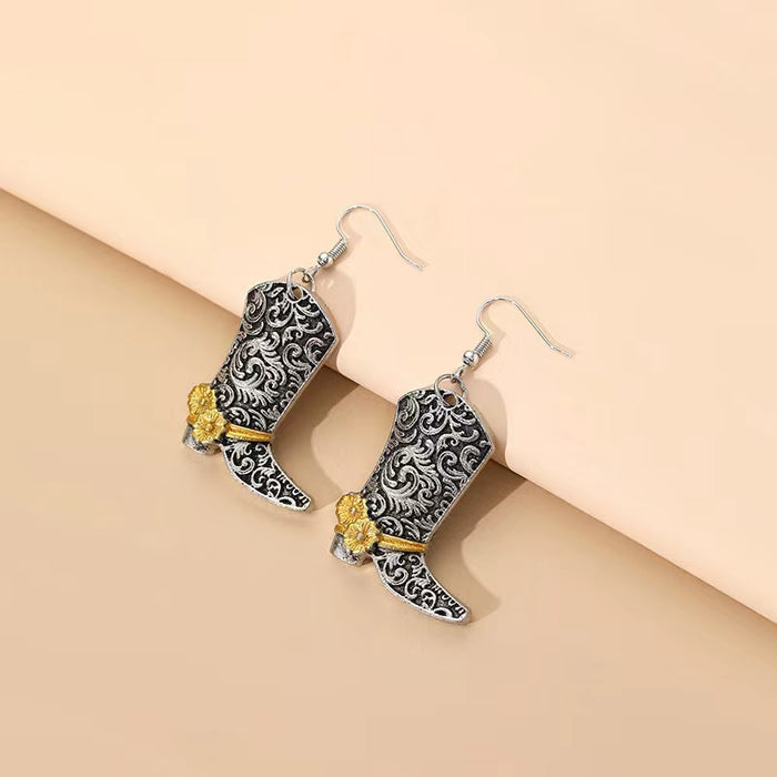 Wholesale Alloy Vintage Rose Boots Earrings JDC-ES-KaY003