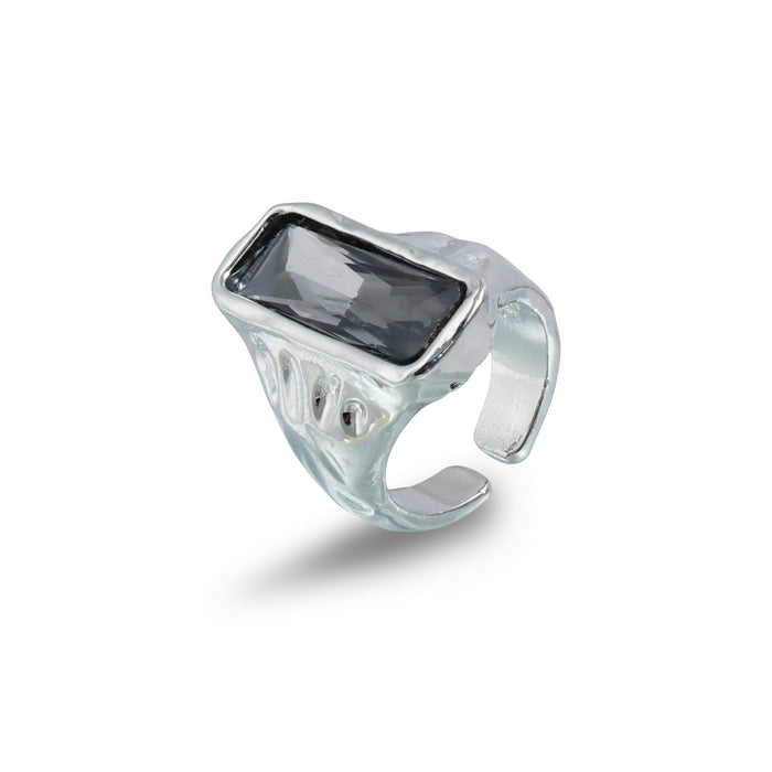 Wholesale Geometric Black Diamond Adjustable Ring