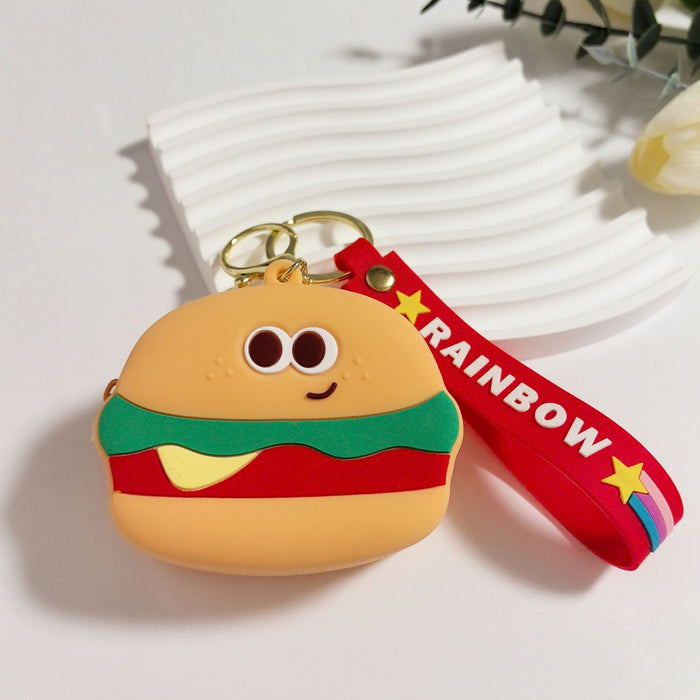 Wholesale  silicone coin purse cute children's  coin bag earphone bag key pendant