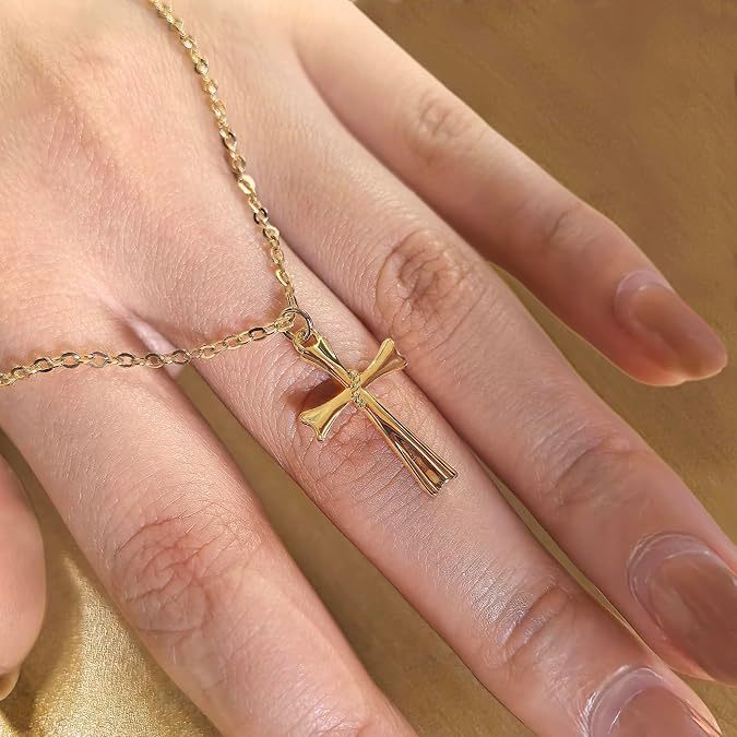 Wholesale Cross necklace, light luxury, niche design, fashionable and versatile, full diamond zircon necklace