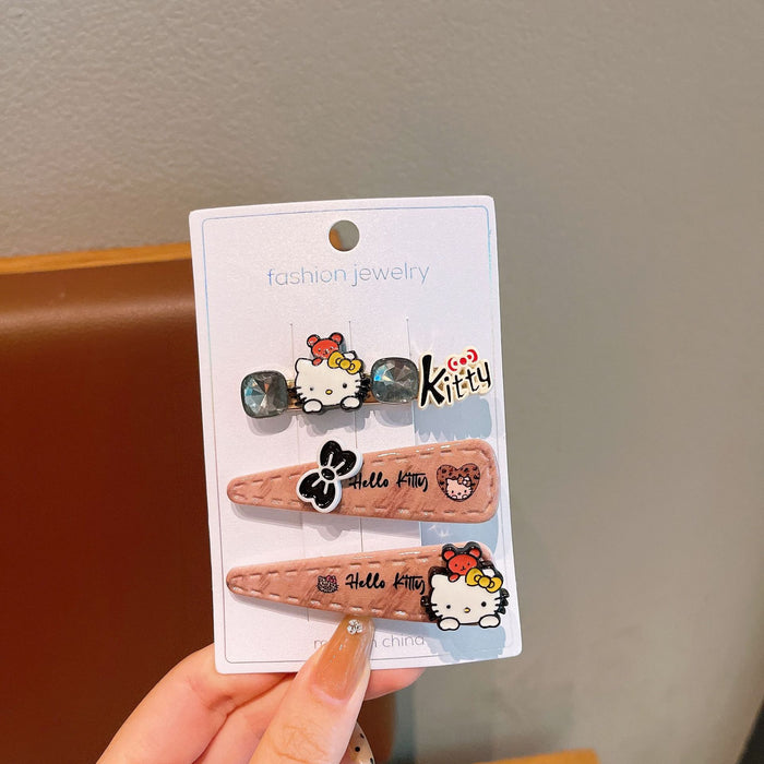 Wholesale Cute leopard print cat hair clip cartoon hairpin