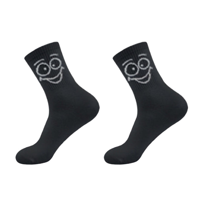 Wholesale funny expression candy color student socks spring and autumn summer breathable socks