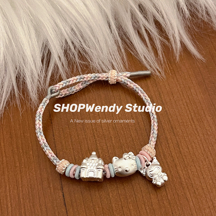 Wholesale Princess Cartoon Girlfriend Style Woven Sweet Hand Rope
