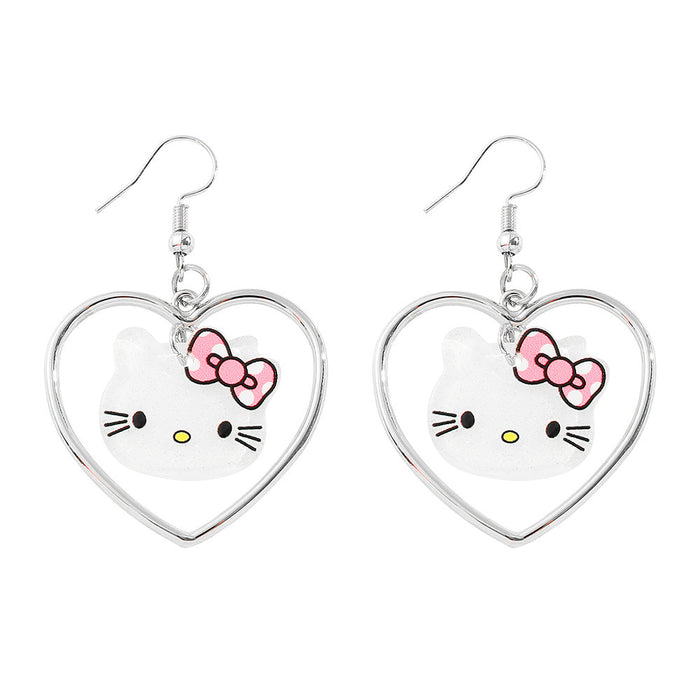 Wholesale Cartoon Cute Alloy Oil Drop Earrings JDC-ES-ShaoH009