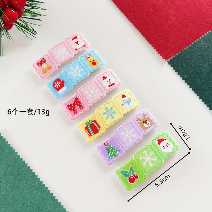 Wholesale Christmas Cartoon Pattern Hair Clips Set Sweet