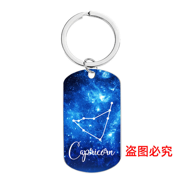 Wholesale 12 Constellations Metal Keychains JDC-KC-GangGu056