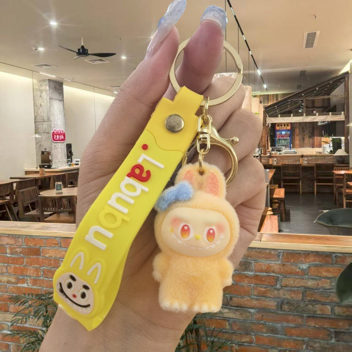 Wholesale Cute cartoon flocked doll keychain