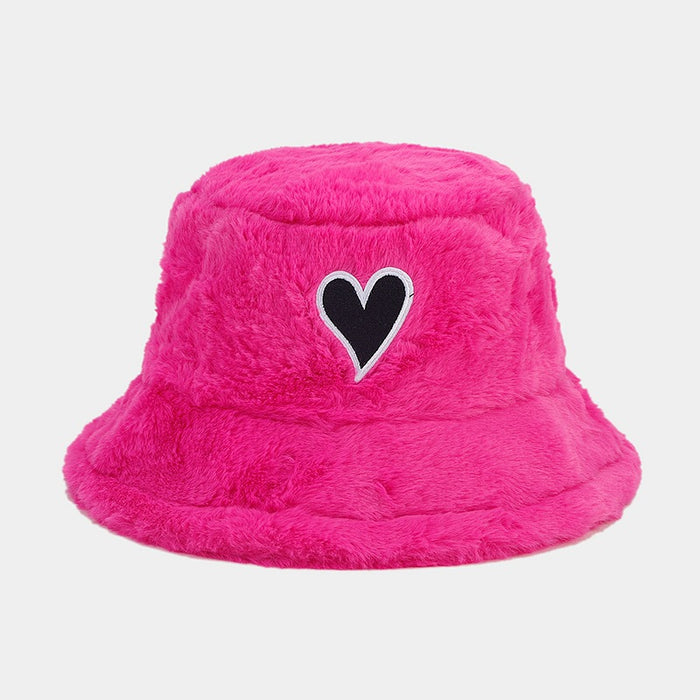 Wholesale Love Patch Plush Bucket Hat JDC-FH-LvY047