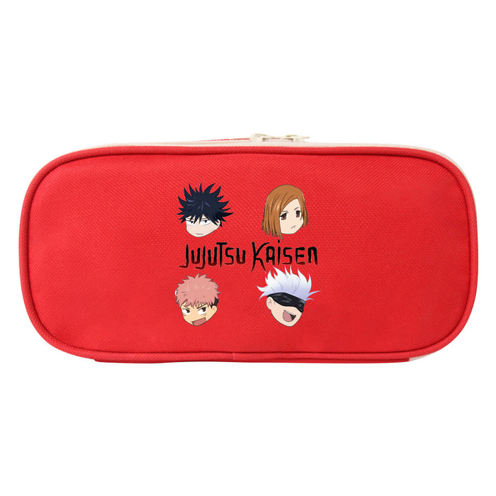 Wholesale Cartoon Printed Pattern Zipper Canvas Stationery Bag JDC-PC-WuDuomei001