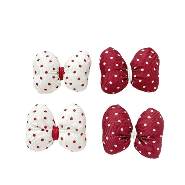 Wholesale Retro style fabric cotton filled bow accessories DIY headwear hair accessories