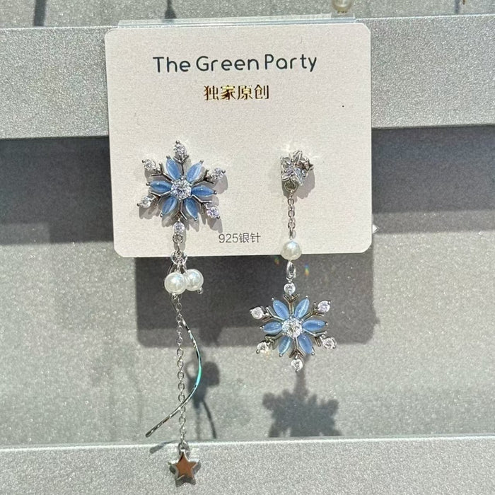 Wholesale New asymmetrical tassel earrings with niche and personalized design, high-end and versatile earrings