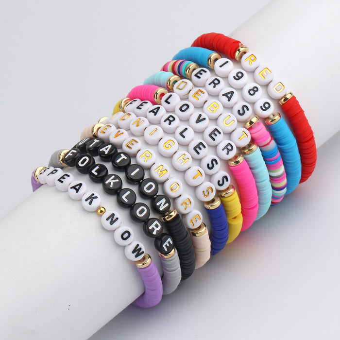 Wholesale Letter Pink Stone Bracelet JDC-BT-ZM021