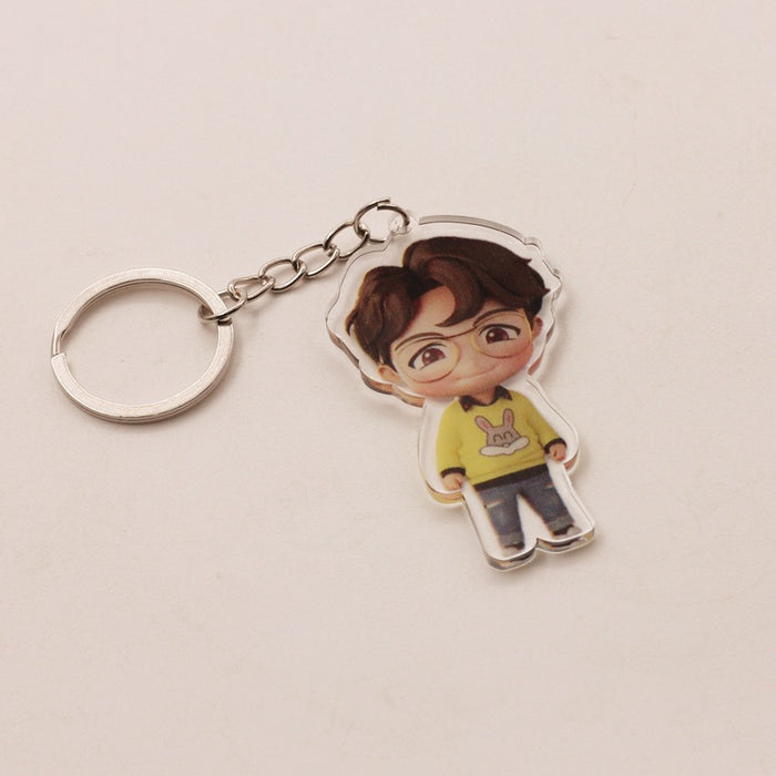 Wholesale Cartoon Frosted Acrylic Keychain JDC-KC-HanTian006