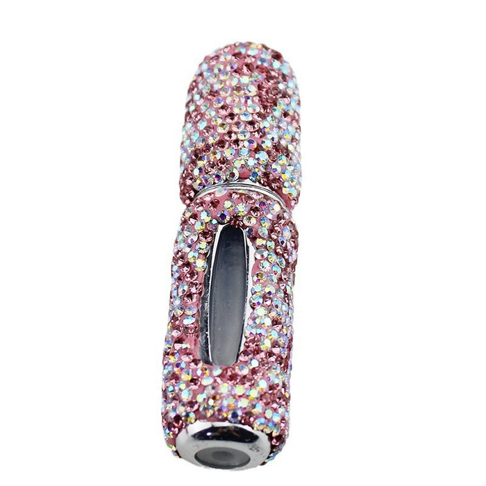 Wholesale Hand Set Rhinestone Refillable Perfume Bottle 5Ml White Fashion Accessory Gift For Everyday Wear