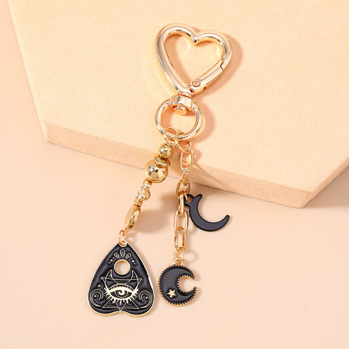 Wholesale Creative diamond-encrusted heart-shaped metal keychain