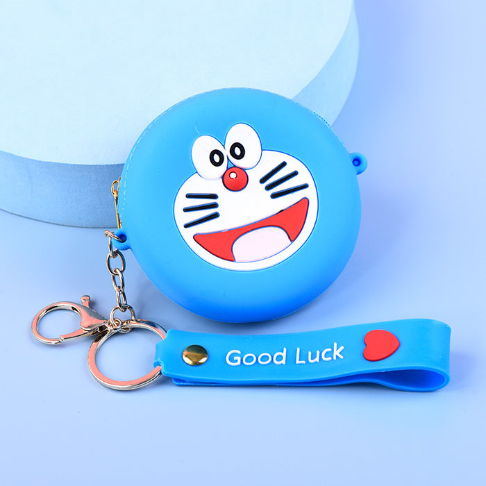 Wholesale Cute Silicone Cartoon Coin Purse Keychain Bag Trendy Unisex Wallet MOQ≥5