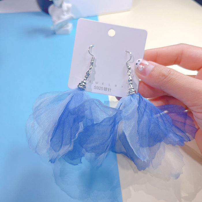 Wholesale Alloy Organza Stud Earrings JDC-ES-PinHeng001