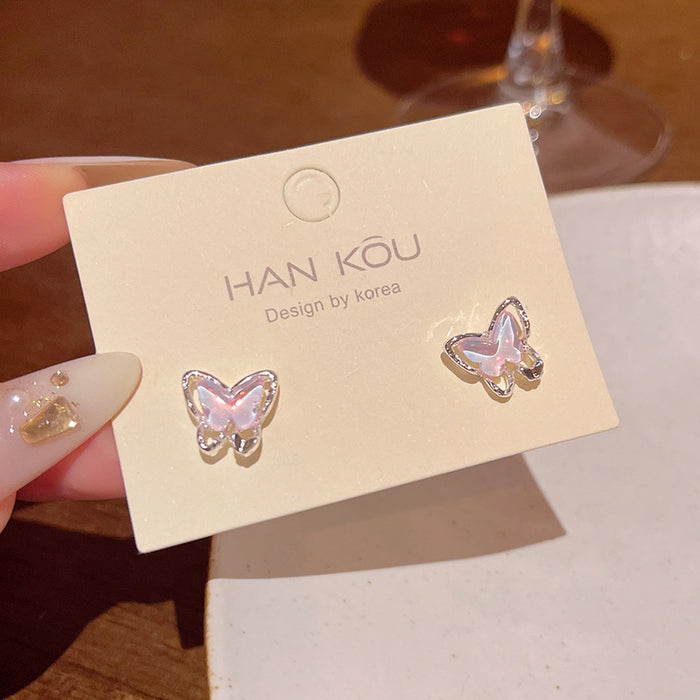 Wholesale Crystal Butterfly Pearl Earrings