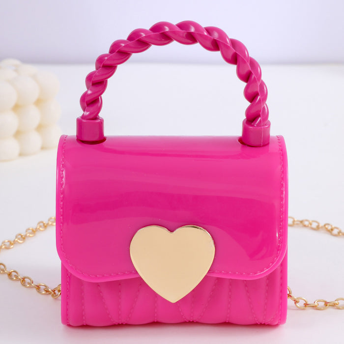 Wholesale Children's bag jelly bag cute handbag Western style little girl chain crossbody shoulder bag