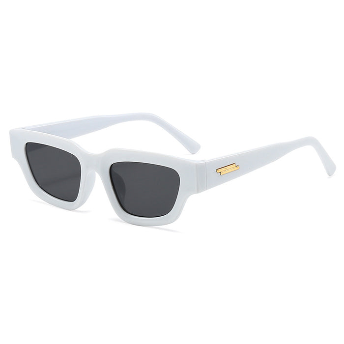 Wholesale New Transparent Small Box Sunglasses Trendy Personalized Sunglasses Retro Brown Sunglasses Wearing Sunglasses