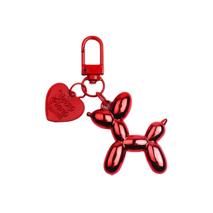 Wholesale Balloon Dog Keychain Alloy Love DIY Phone Case Chain airpods Protective Cover Earphone Case Hanging Decoration