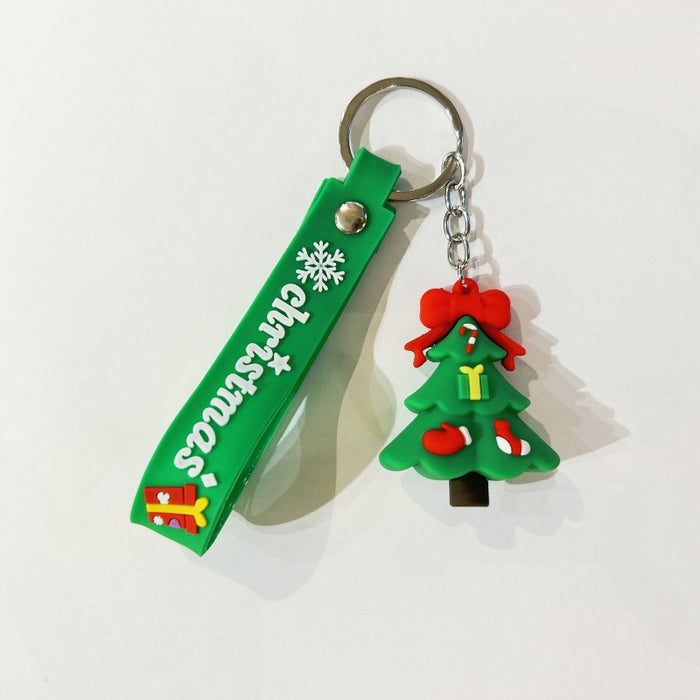 Wholesale PVC Christmas Snowman Cartoon Doll Keychain JDC-KC-WuYi083