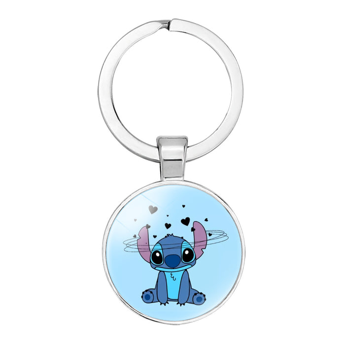 Wholesale Glass Alloy Time Stone Cartoon Keychain JDC-KC-NingX009