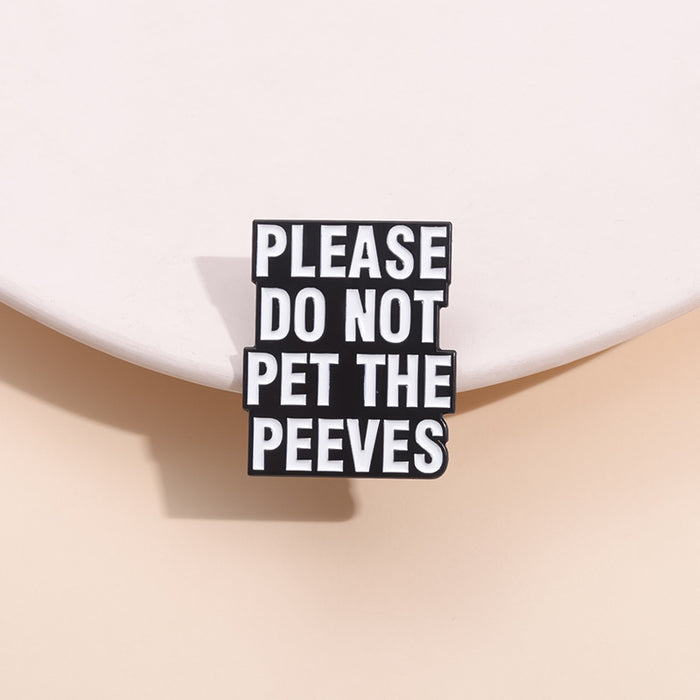 Wholesale Creative Circus English Letter Brooch Geometric Funny Badge Pin Zinc Alloy