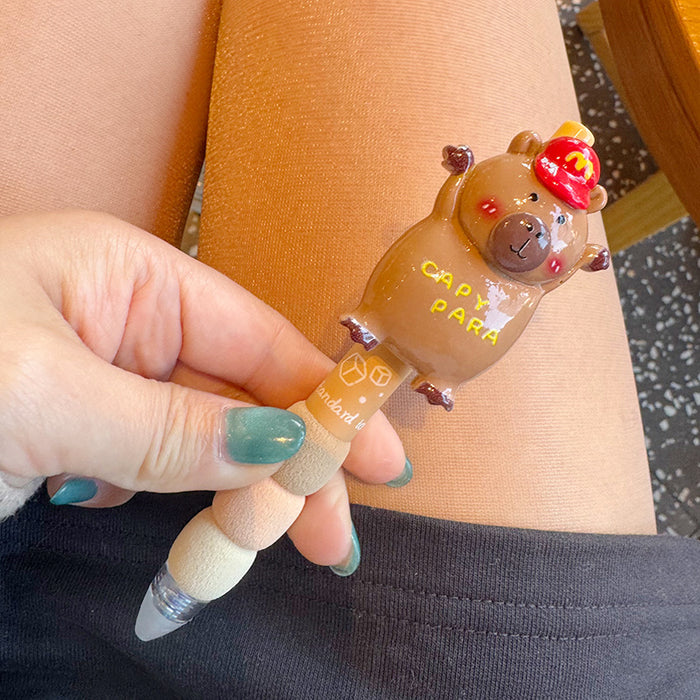 Wholesale Chubby Press Gel Pen High Color Value Black Quick-drying Smooth Junior High School Special Brush Pen