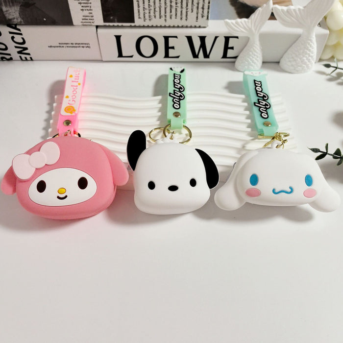 Wholesale Silicone Coin Purse Keychain Storage Bag Cute Headphone Bag Pendant Children's Blind Box Gift