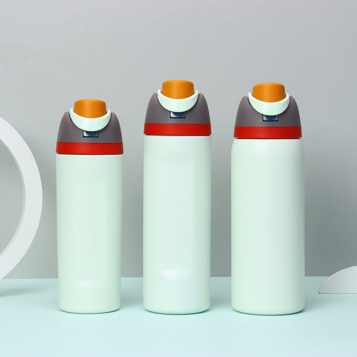 Wholesale Fruit Cup Stainless Steel Insulated Cup High-Value Double-Drink Pop-Up Cup Large-Capacity Sports Water Cup