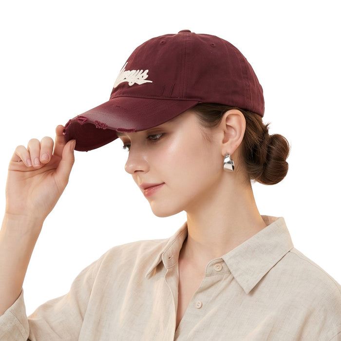 Wholesale Distressed Embroidered Baseball Cap - Always Design Unisex Casual Sun Hat for Everyday Wear