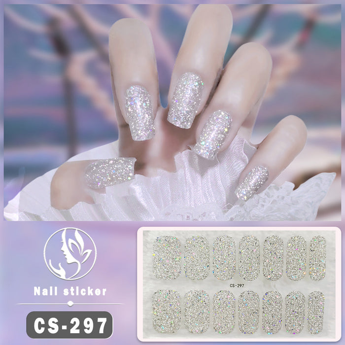 Wholesale Gradient Four-color No-bake Gel Nail Stickers JDC-NS-ARS005