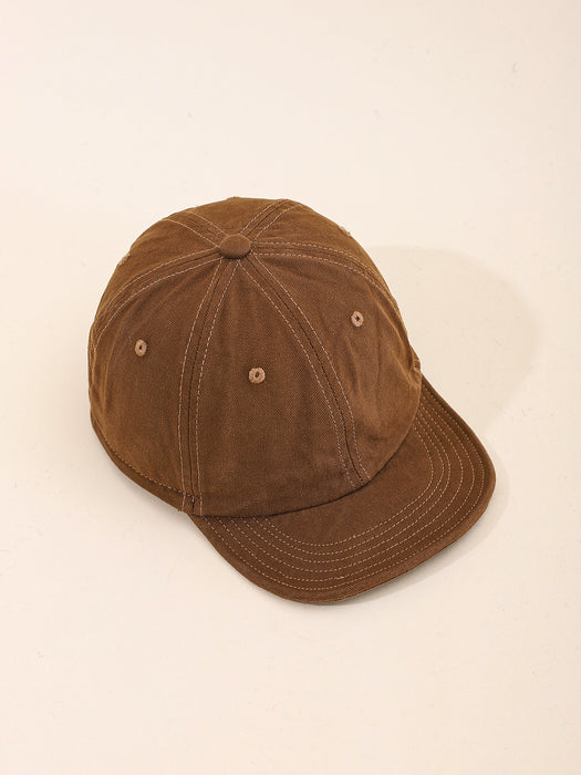 Wholesale Short-Brim Baseball Cap Washed Vintage Soft-Top Workwear Hat Trendy