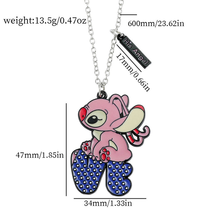 Wholesale Valentine's Day Cute Cartoon LOVE Keychain Necklace JDC-NE-ShaoH014