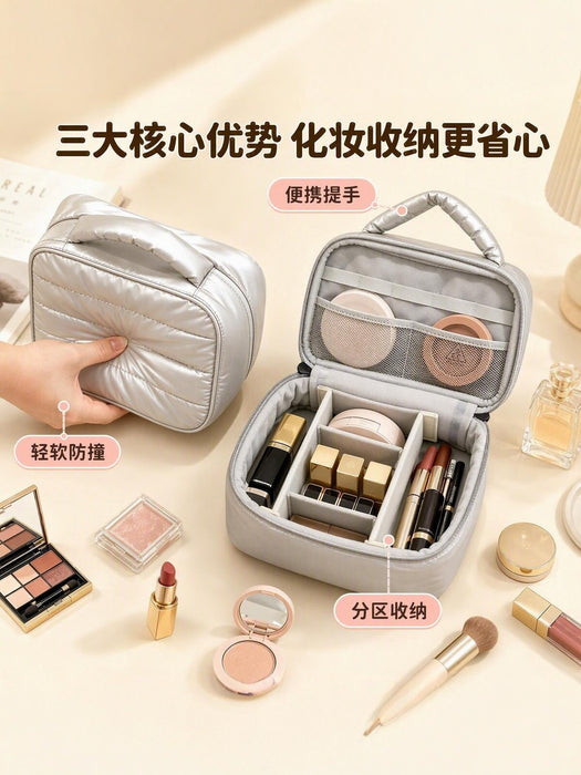 Wholesale Quilted Light Pink Women S Makeup Bag Large Capacity Travel Toiletry Organizer Home Storage Chic