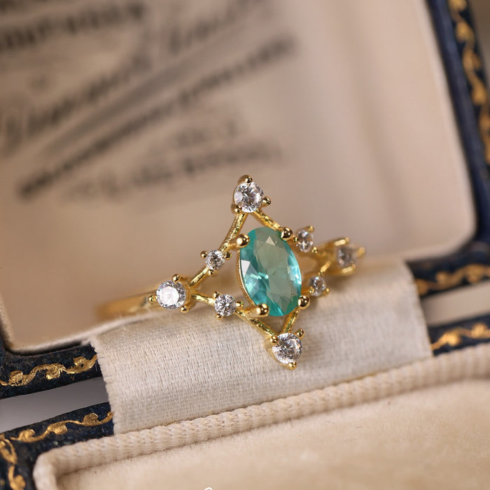 Wholesale Starry Sky Minority Hollow Light Luxury Ring Versatile Popular Ring