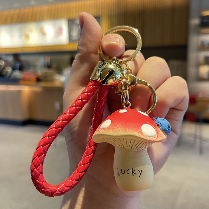 Wholesale Ladybug Mushroom Cute Keychain Resin Pendant