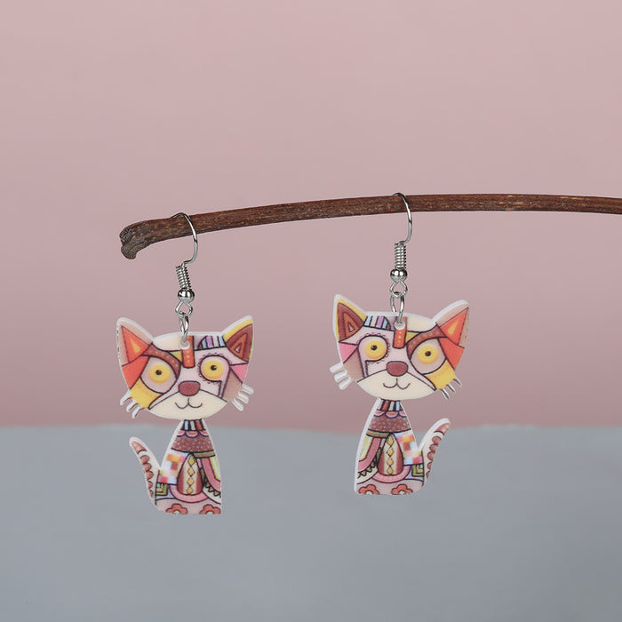 Wholesale Cute Cartoon Cat Earrings