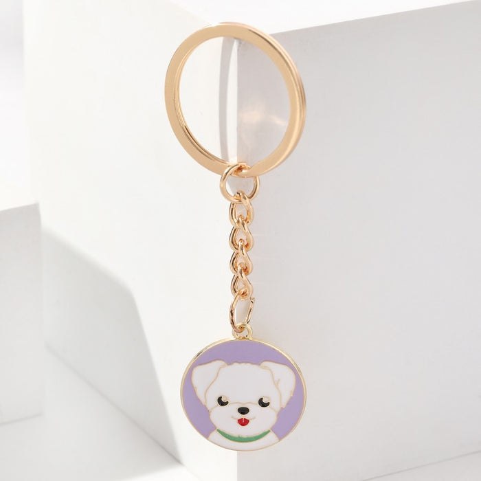 Wholesale Puppy Tag Zinc Alloy Keychain JDC-KC-ZhanLun022