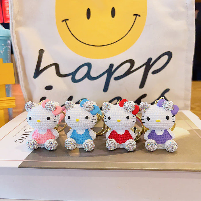 Wholesale Diamond Resin Doll Cartoon Keychain JDC-KC-YD102