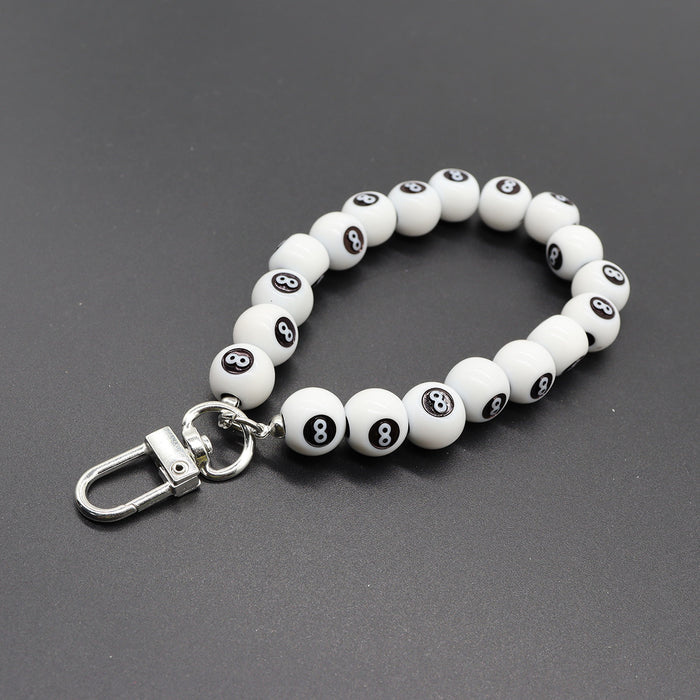 Wholesale Simple Alloy Door Buckle Black 8 Lanyard ins Mobile Phone Chain Keychain Pendant Bag Lanyard Accessories