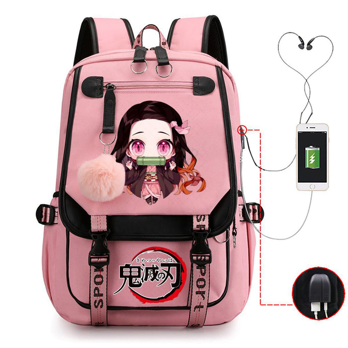 Wholesale Oxford Fabric Cartoon Backpack With USB Charging For Teens And Students